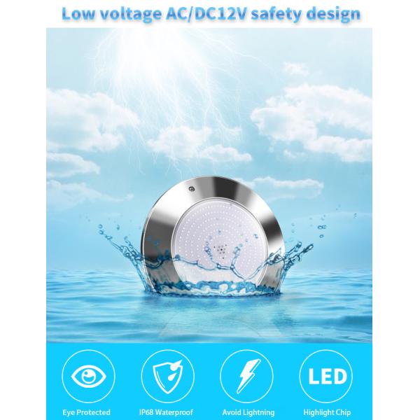 Свет бассейна СИД AISI 316LSS RGB, клей заполненный поверхностный свет бассейна держателя