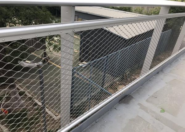 Balustrade 2.5 Mm Wire Steel Cable Mesh 60*60 Mm Hole