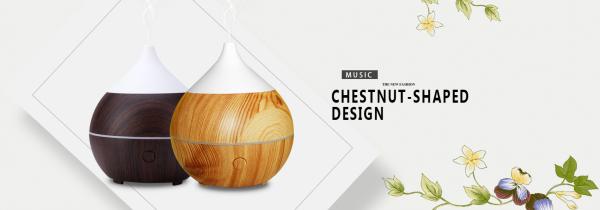 Home 200ml Essential Oil Wooden Aroma Diffuser Electric Anti Corrosion PP