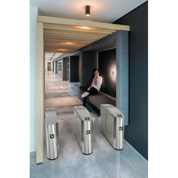 RFID Flap Electronic Turnstile Gates Button Control For Entry Management