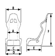 Lightweight Cloth Fabric And Carbon Fiber Racing Car Seats / Racing Bucket Seat