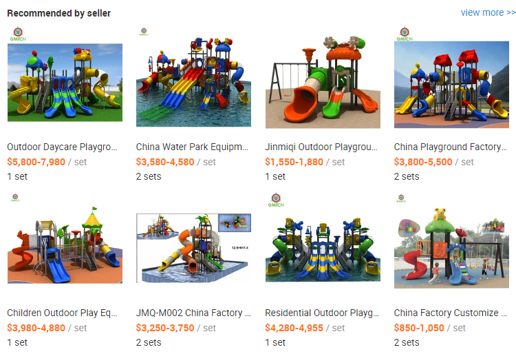 ROHS Kids Outdoor Playground Equipment Amusement Park Plastic Play Set