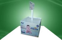 Grand support d'affichage de palette de la publicité de carton pour la promotion de produits de bébé de serviette