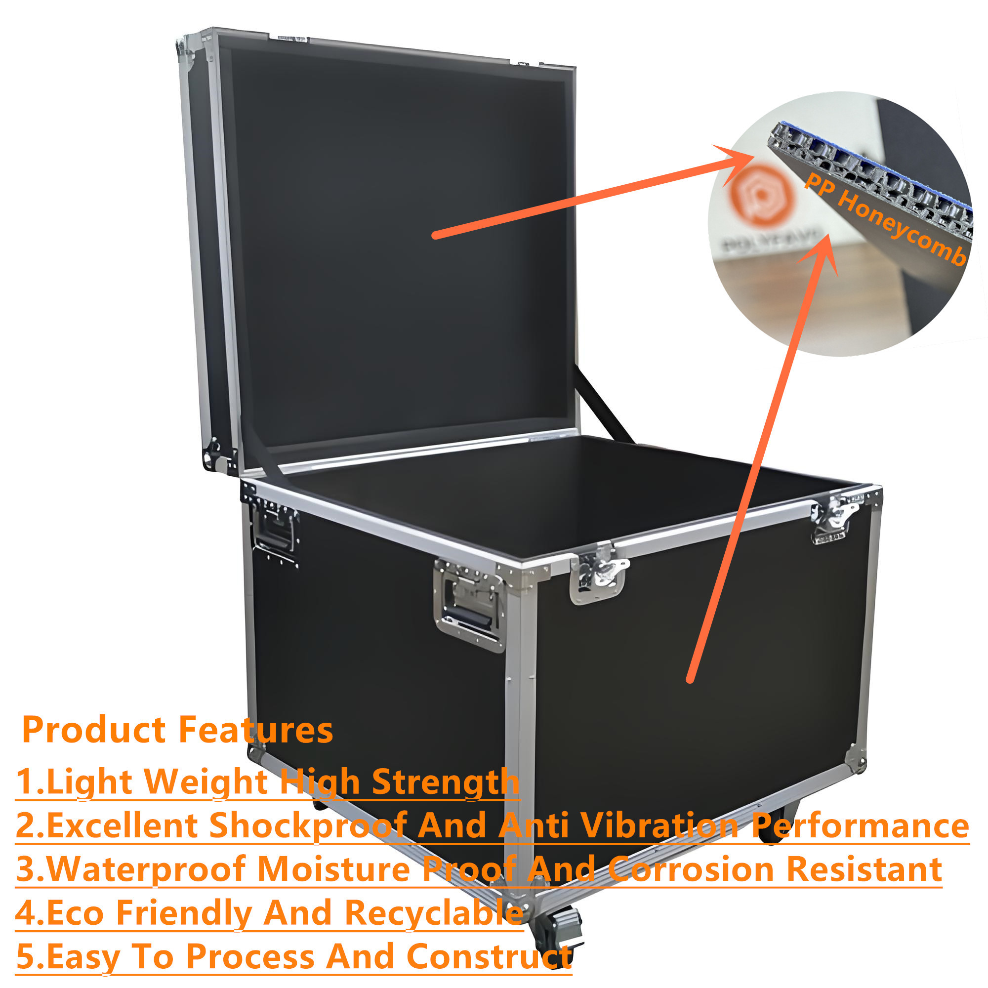 10mm 3000gsm Honeycomb Panels Plastic Porction Plastic Sheet Fly case Hoenycomb Polypropylene Flight Panel