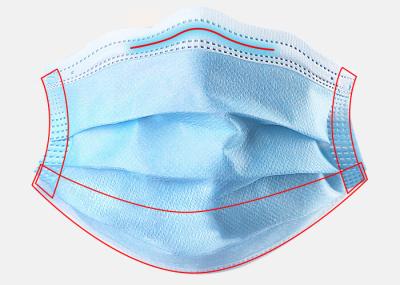 Light Weight Disposable Medical Masks 3 - Layer PP Non - Woven Fabric Durable