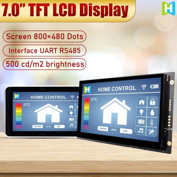 7.0 inch 800x480 UART TFT smart serial screen with capacitive touch panel