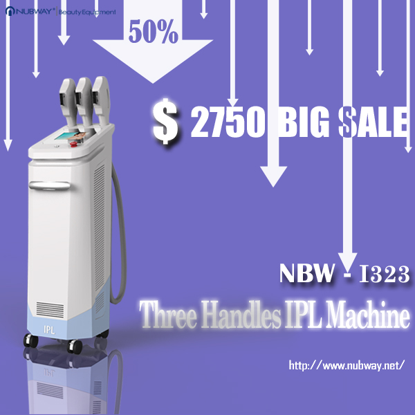 Newest Three handles IPLbeauty device  hair removal -- big sale！