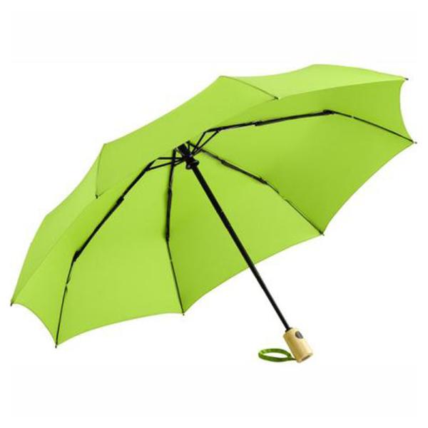Steel Fiberglass Ribs Customized Automatic RPET Umbrella with Personalized Print Logo