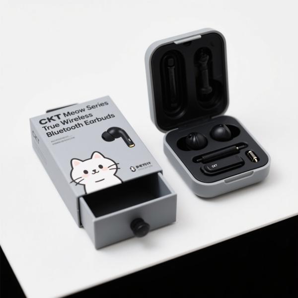 Caja de embalaje de auriculares inalámbricos de cartón reciclado personalizado 3x3x3cm