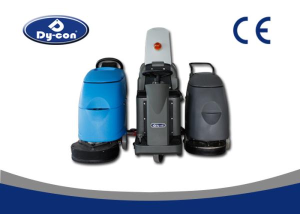 Solution Tank Electric Floor Scrubbers Machine With Emergency Stop Protection