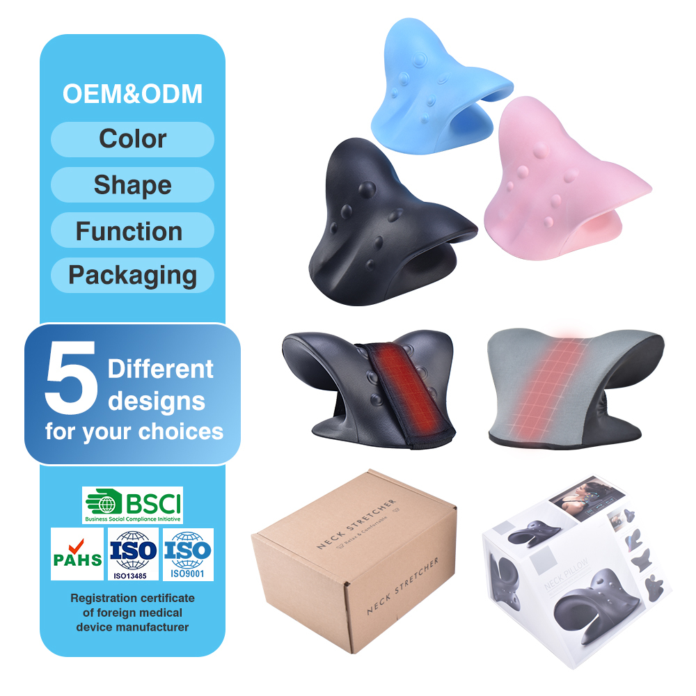 EVA Material Neck Stretcher Cervical Traction Device with Customized Color and CE ROHS Certification for Neck Pain Relief