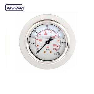 China custom OEM aço inoxidável hidráulico medidor de pressão de óleo seguro
