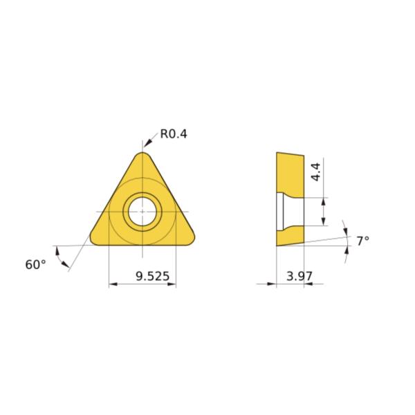 TCMT16T304 CNC Machine Tungsten Carbide Inserts Stainless Steel Finishing