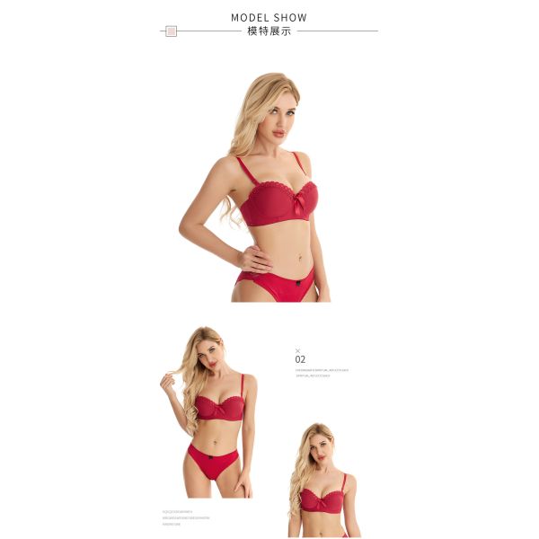 Women Bra Embroidered Butterfly With Steel Ring Underwear Non-slip Fashionable Ladies Sexy Big Chest Small Bra