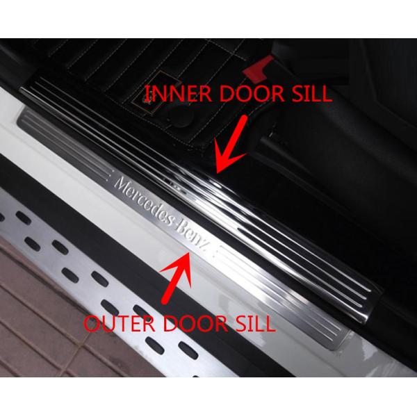 Placas duraderas de umbrales de puertas laterales interiores y exteriores para Mercedes-Benz GLK 2008 - 2012