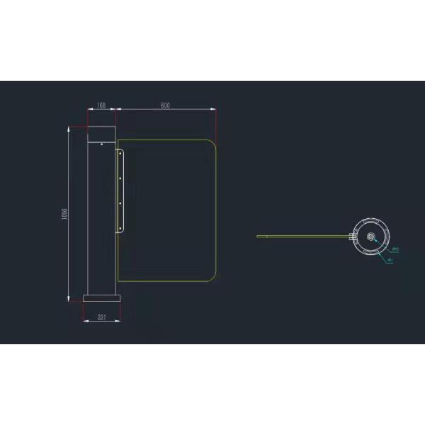 Цилиндрический 304 Sus Access Control Gate Swipe Card Face Для офисного здания