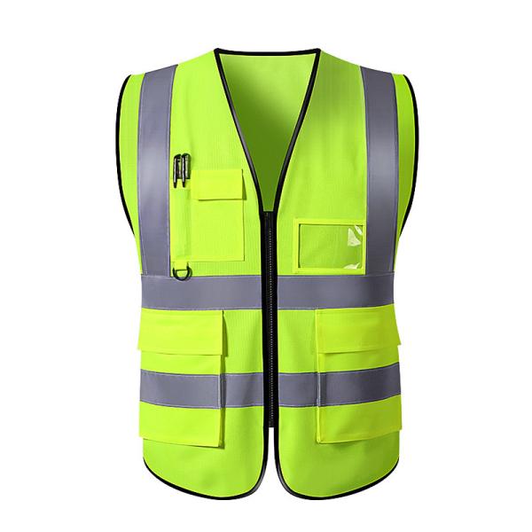 Vêtements de sécurité à fermeture à fermeture à glissière lavables respirants réfléchissants