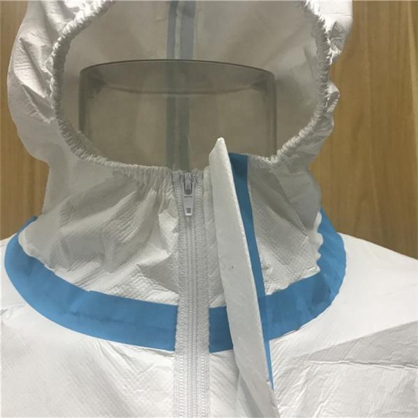 Anti Static Disposable Protective Coverall , Disposable Plastic Coveralls Penetration Resistance