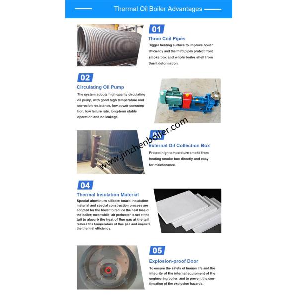 Газовое масло - увольнянное низкое давление стиля термального жидкого подогревателя по горизонтали вес 1,5 до 32 тонн