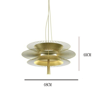 Postmodern Simple Iron Wire Hollow Flying Saucer Black Gravity Chandelier(WH-MI-106)