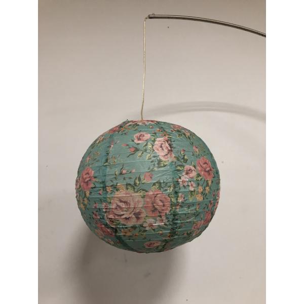 300mm ball shape Paper Kids Bedroom Lampshades With Flower Printed