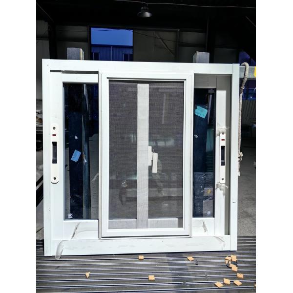 Aluminum Alloy Double Aluminium Glass Sliding Window Powder Coated With Touch Lock