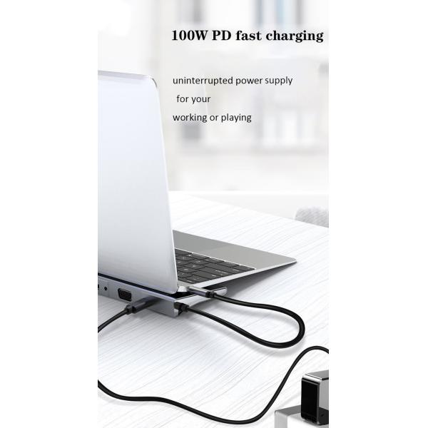 Interface USB C Multifunção Dock Tipo-C Com Adaptador SD TF Aceitável