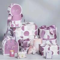 OEM Merci Boîte de cadeau en papier Polkadot Carton Boîte d'emballage cadeau pour le parfum