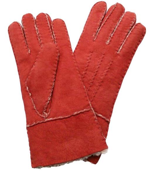 Fashion Ladies Sheepskin Gloves , Ladies Real Leather Gloves Plain Style