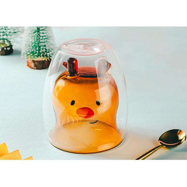 Олени двойного слоя домочадца персонализировали стеклянной логотип чашки 240ml подгонянный емкостью