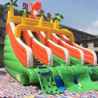 Corrediça de água inflável comercial do tema da selva da corrediça da associação com piscina