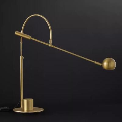 Burnished Brass Finish Table Lamp for Hotel and Home Crystal Style