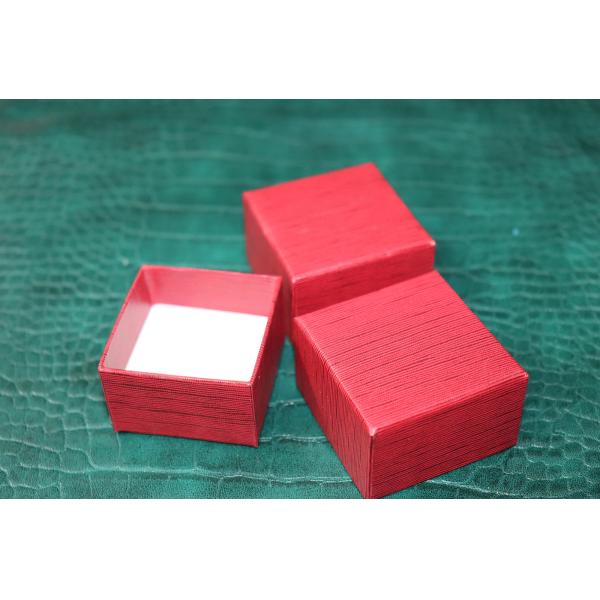 High quality Red color Paper Cardboard Ring Box  Customized Your Color and Logo-Global transportation