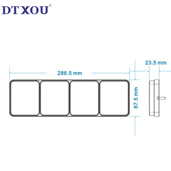 Red Yellow 12V 24V 3 Holes LED Tail Lights For Trucks