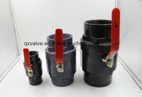 Garrafa de aço inoxidável de 2 peças combinada de válvula de bola de PVC