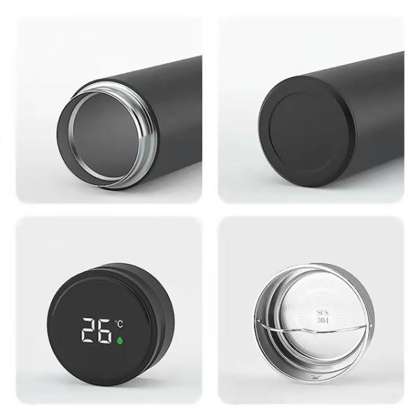 450ml Capacity Custom Temperature Display Skinny Tea Termos Water Bottle for Bathroom