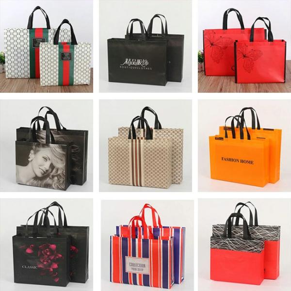 Reusable Laminated Tote Bag , High Grade Non Woven Fabric Shopping Bags