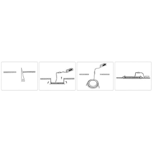 3000K Slim Led Recessed Lighting , 5W Warm White Led Recessed Ceiling Panel