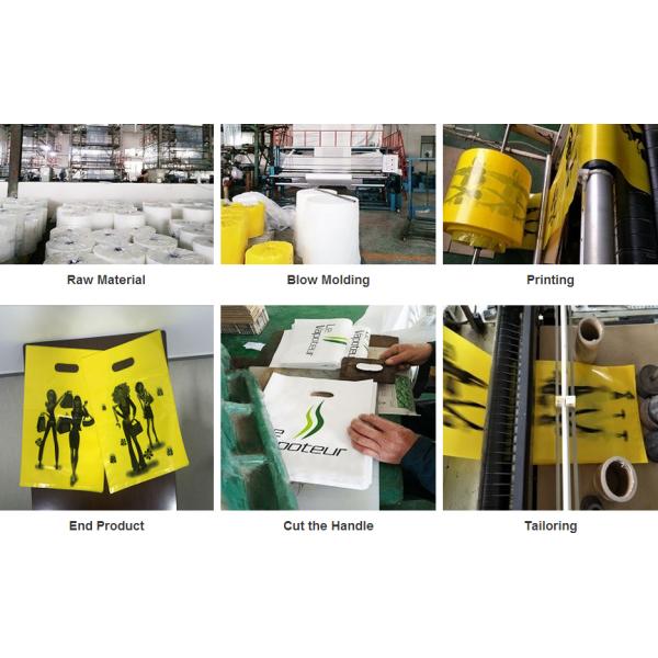 Compostable bio eco Merchandise Bag With Die Cut Handles Tear Resistant Strength | Perfect For Trade Shows, Retail