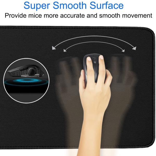 Extended Speed Gaming Mouse Pad with Round Desk Mat and Natural Rubber Fabric Material