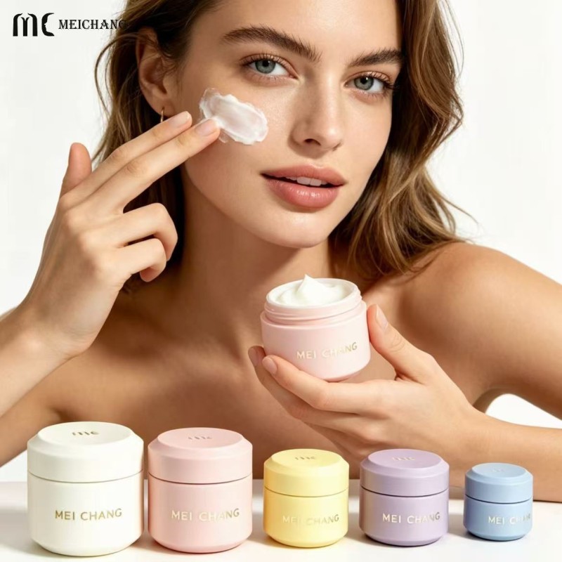 5G 10G 15G 30G 50G Custom PCR Electroplated double layer Cream Jar Dopamine Color Cosmetic Packaging for Skincare Brands(MC-P-556)