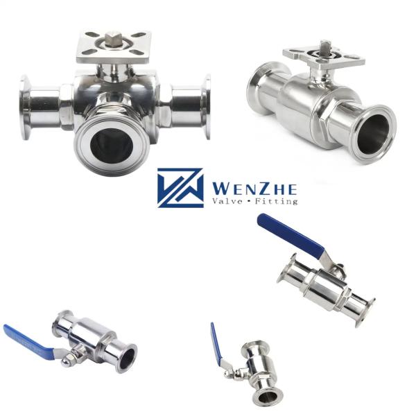 Apoyo OEM SS304 1/4''-4.0'' Homebrew válvula de bola de tri-clamp válvula de acero inoxidable sanitario