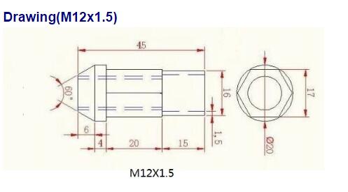 Lightweight Grade 8.8 Auto Titanium Lug Nuts Acid Alkali Resistance Gr5 Ti6Al4V