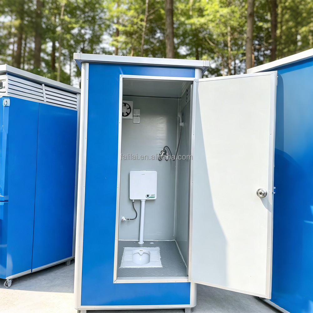 Low Price Mobile Single or Double Toliet Customized Tiny Home Portable Bathroom Cheap Public Portable Toilet