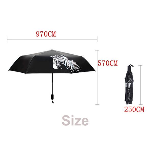 Customized Black Coated Color Changing Umbrella with Steel Ribs and Polyester Fabric