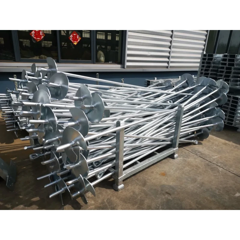 Prefabricated Galvanized Steel Round Spiral Ground Anchor Helical Screw Piles