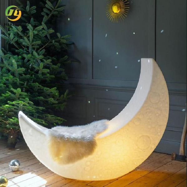 Lâmpada luminosa da cadeira de sala de estar da lâmpada de assoalho da lua para a sala de visitas do quarto