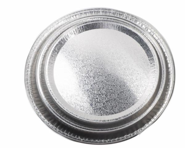 Round 12 Flat Aluminum Foil Catering Tray Work Home Packing