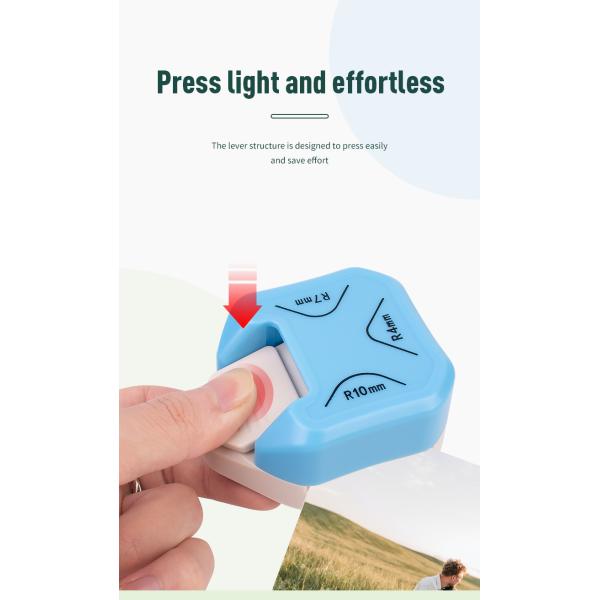 PLC Corner Rounder Punch Hole Punch 3 in 1 4mm 7mm 10mm for Paper Craft DIY Projects Photo