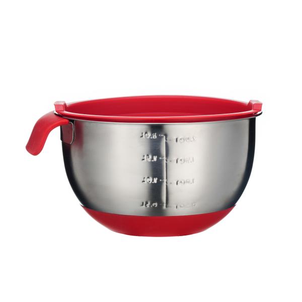 Cuenco de mezcla de acero inoxidable 304 con tapa ABS 1200 ml-4500 ml